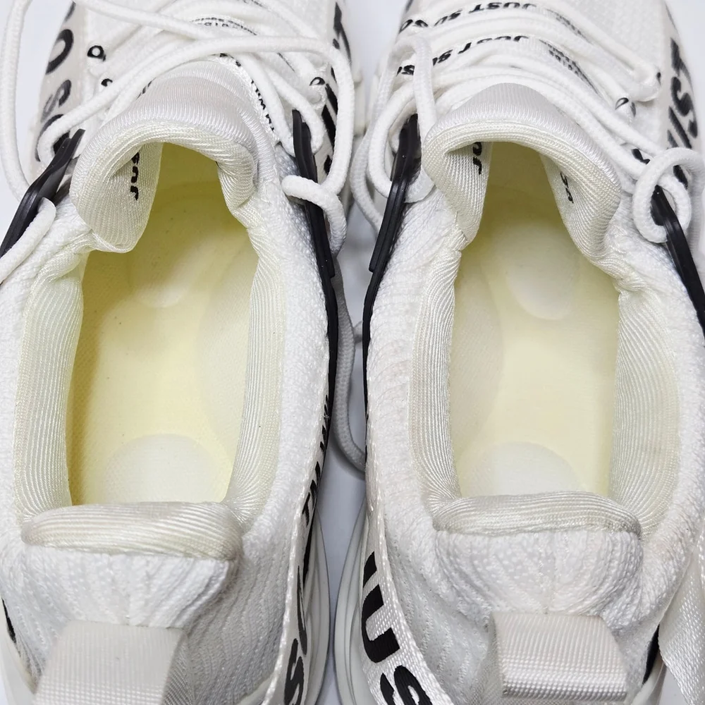 Just So So Women's White Black Fashion Gym Sneaker Shoes Sz 38 US 7.5/8